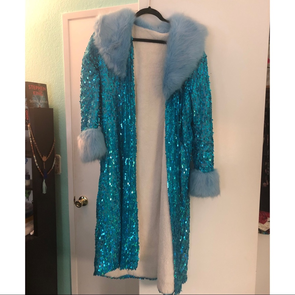 Shop Easy Tiger Fur Sequin Coat